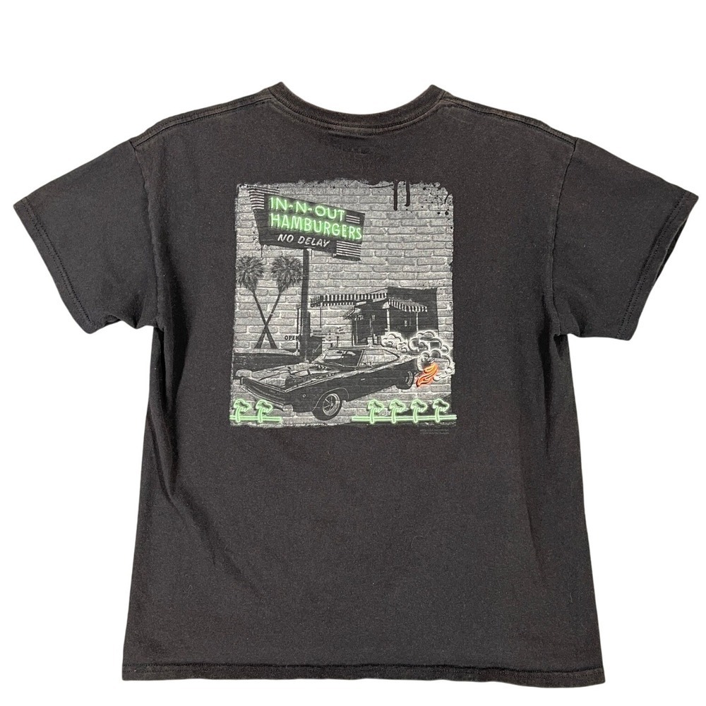 In-N-Out Burger Graphic Shirt Hamburgers Men L Drive-In Dodge Charger Muscle Car
